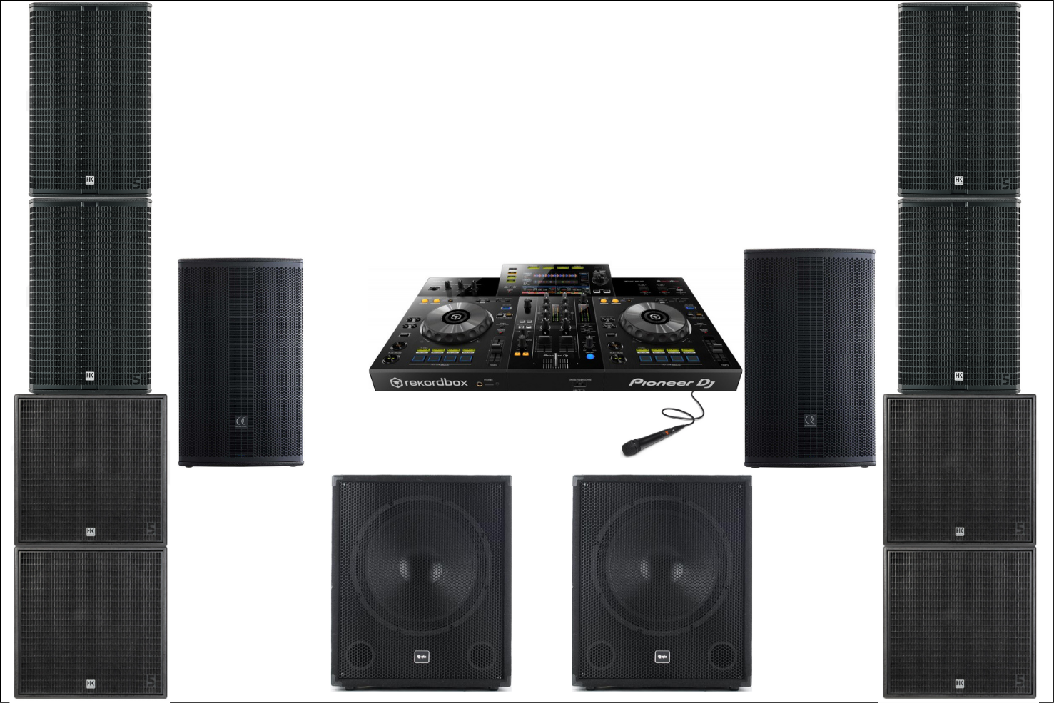 Audioset tot 750 Pers.